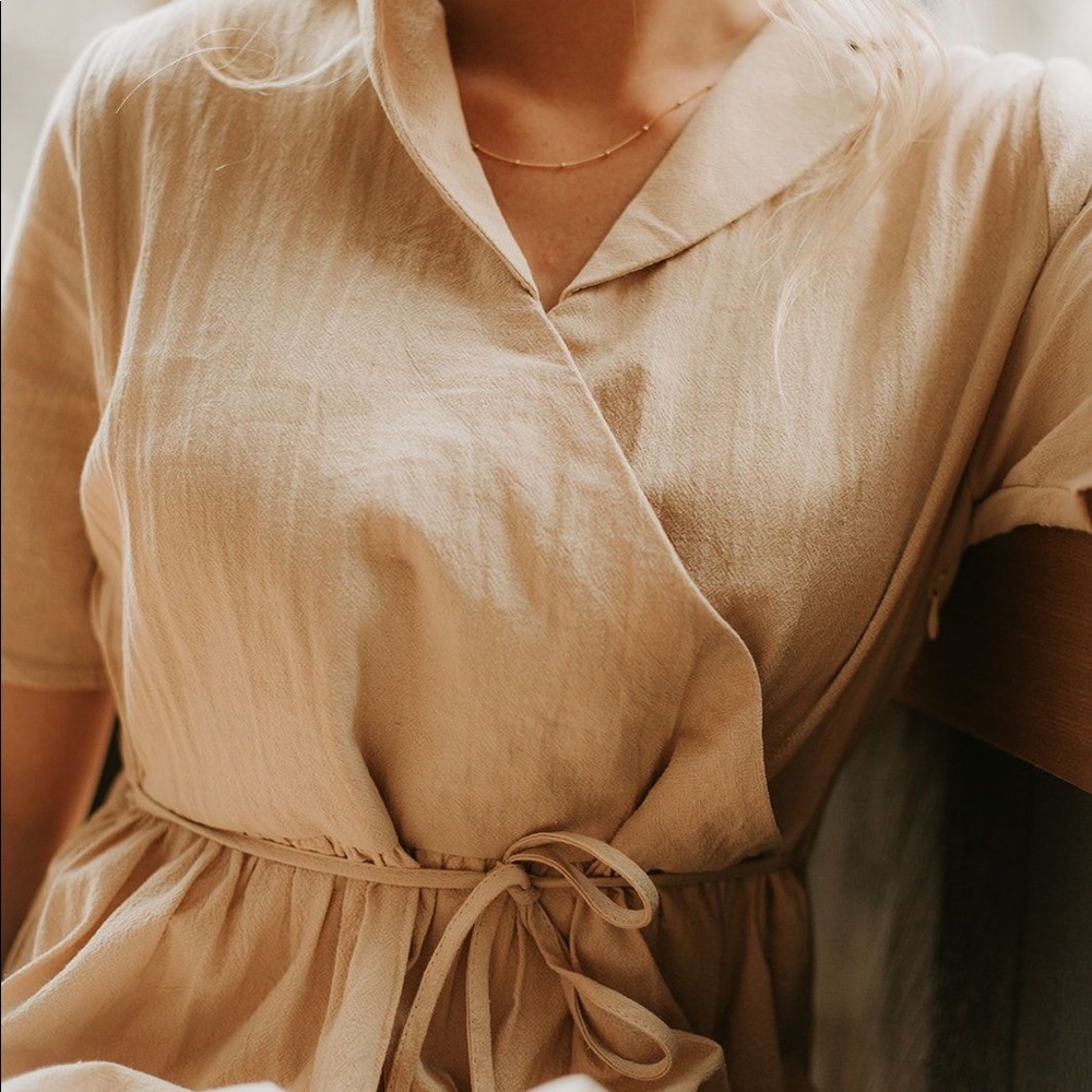 Piper & Scoot Raquel Collared wrap dress